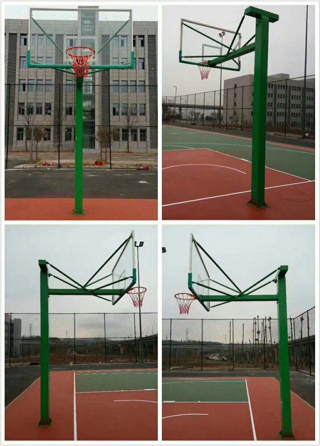 Buried basketball stand